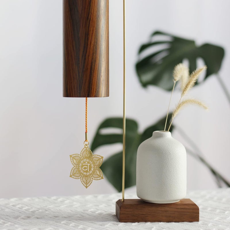 Mowind Chakra Chimes Natural Bamboo Wind Chimes Meditation Chord Windchime Wind Bell for Home Decoration Zen Mindfulness Sacral Chakra - Image 3